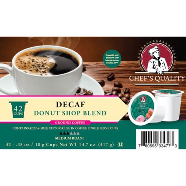 Chef's Quality - Decaf Donut Shot Coffee - 42x2 oz