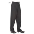 Chef Works - Essential Baggy Pants (Elastic Waist, 65/35 Poly/Cotton) - Black, Large