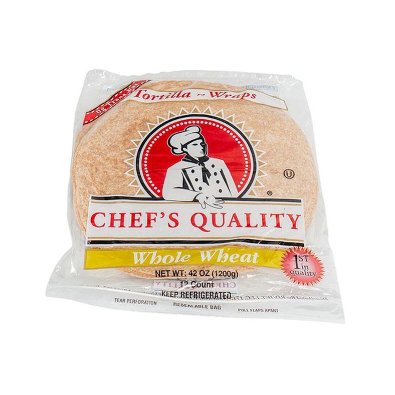 Chef's Quality - Whole Wheat Soft Tortillas (12") - 12 ct