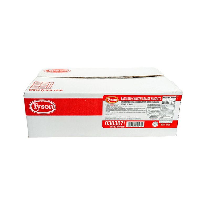 Frozen Tyson - Uncooked Battered Chicken Nuggets (225 ct) - 10 lb