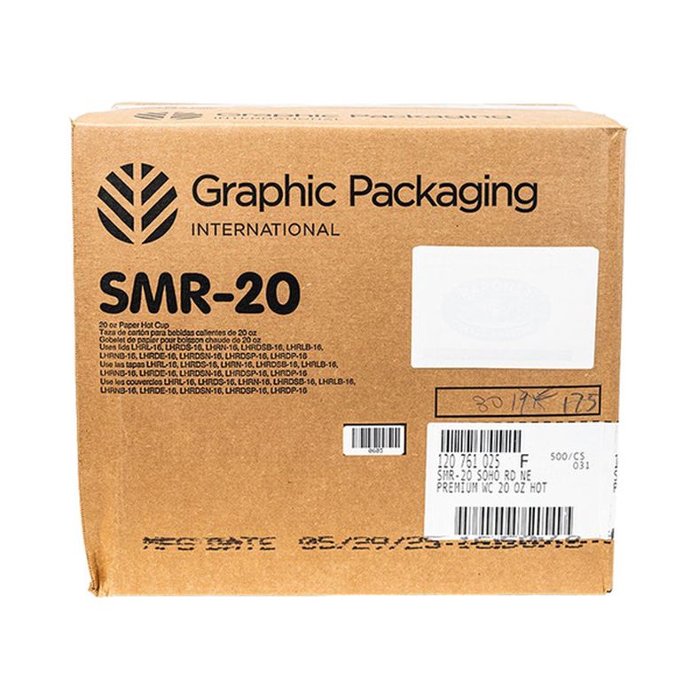 Intl Paper - Soho White Paper Hot Cups - 20 oz - 500 ct
