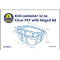 Sunset - Clear Hinged Container - 32 oz