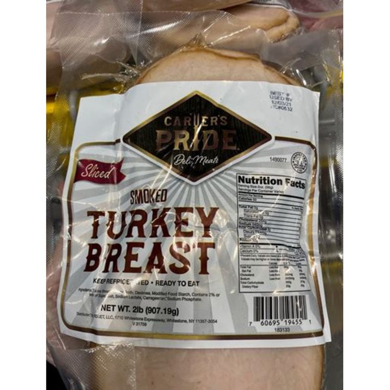 Carver's Pride - Pre-Sliced Smoked Turkey Breast - 2 lb
