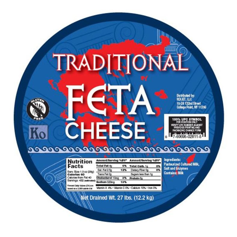 Traditional - Feta Cheese - 27 lb