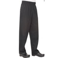 Essential Baggy Pants (65/35 Poly/Cotton, Elastic Waistband with Drawstring) - Black - 2XL
