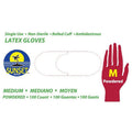 Sunset - Latex Gloves with Powder (Size Medium) - 100 ct