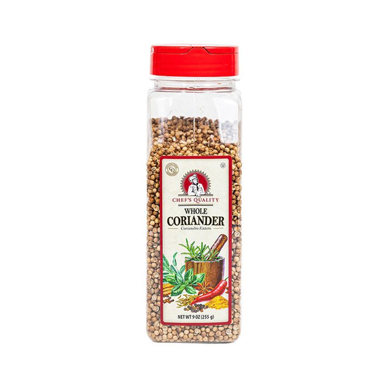 Chef's Quality - Whole Coriander - 9 oz Jar