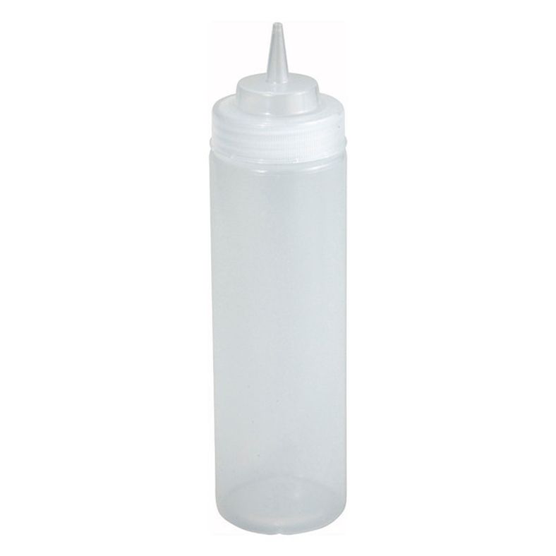 Squeeze Bottle Wide Mouth Clear - 6x12 oz