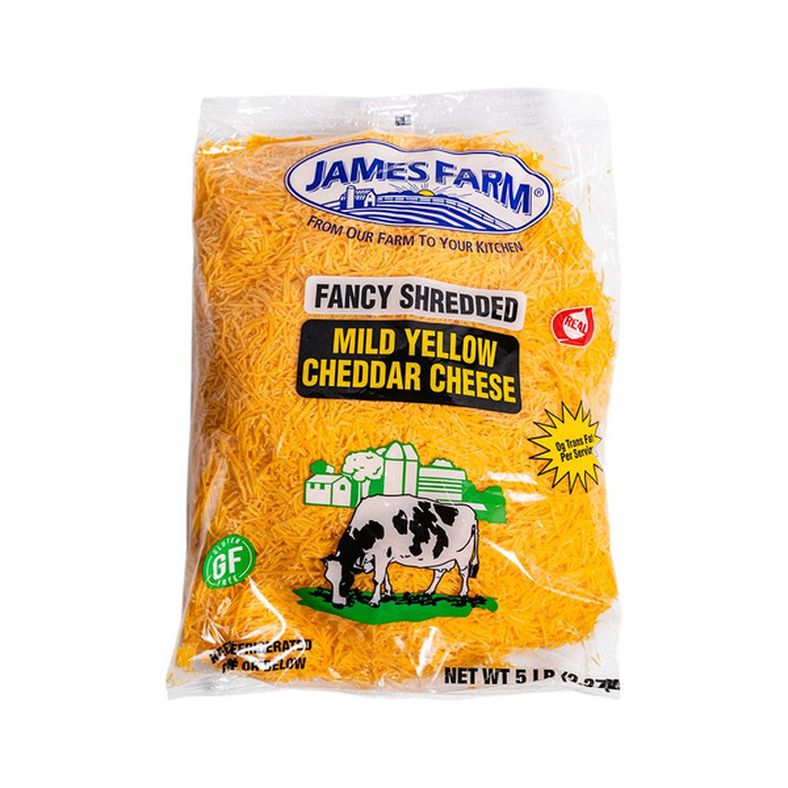 James Farm - Fancy Shredded Cheddar Cheese - 5 lb