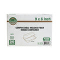 Hubei - White Hinged Container (9x6) - 200 ct