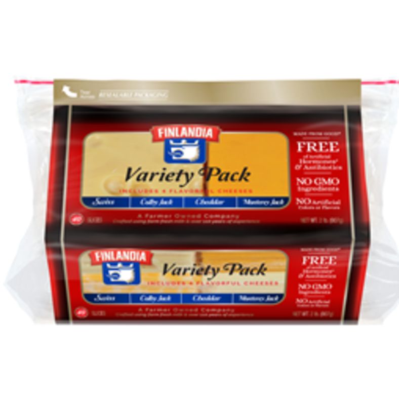 Finlandia - Variety Four Cheese Sliced Pack - 16x2 lb