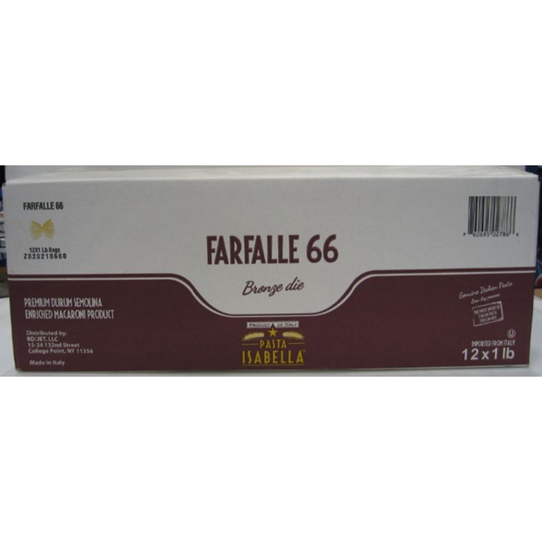 Isabella - Farfalle (Bowtie) Pasta - 12/1 lb