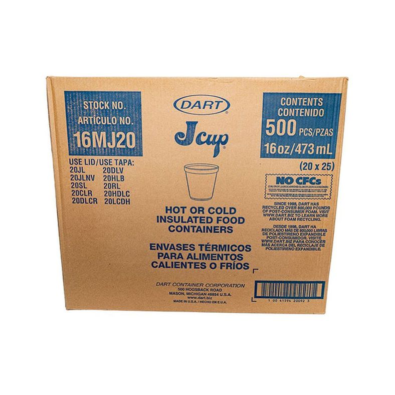 Dart - Foam Squat Cup (16 oz) - 500 ct