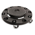 Round Waste Container Trash Can Dolly (20, 32, 44, 55 Gallon) - Black