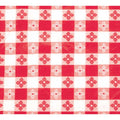 Vinyl Table Cloth Flannel Backed - 52" Square (Red Checkered)