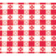 Vinyl Table Cloth Flannel Backed - 52" Square (Red Checkered)