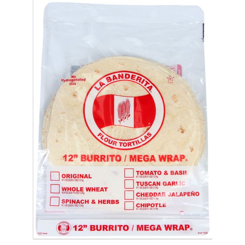 La Banderita - Flour Tortilla Wraps (12") - 12 ct