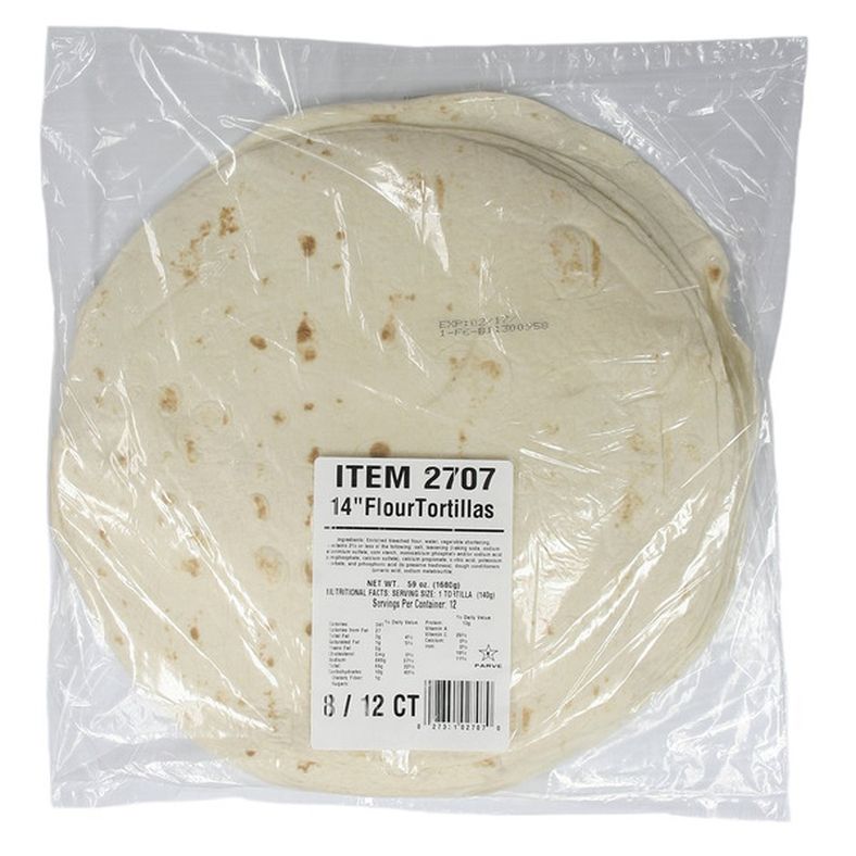 La Banderita - Pressed Flour Tortillas (14") - 12 ct