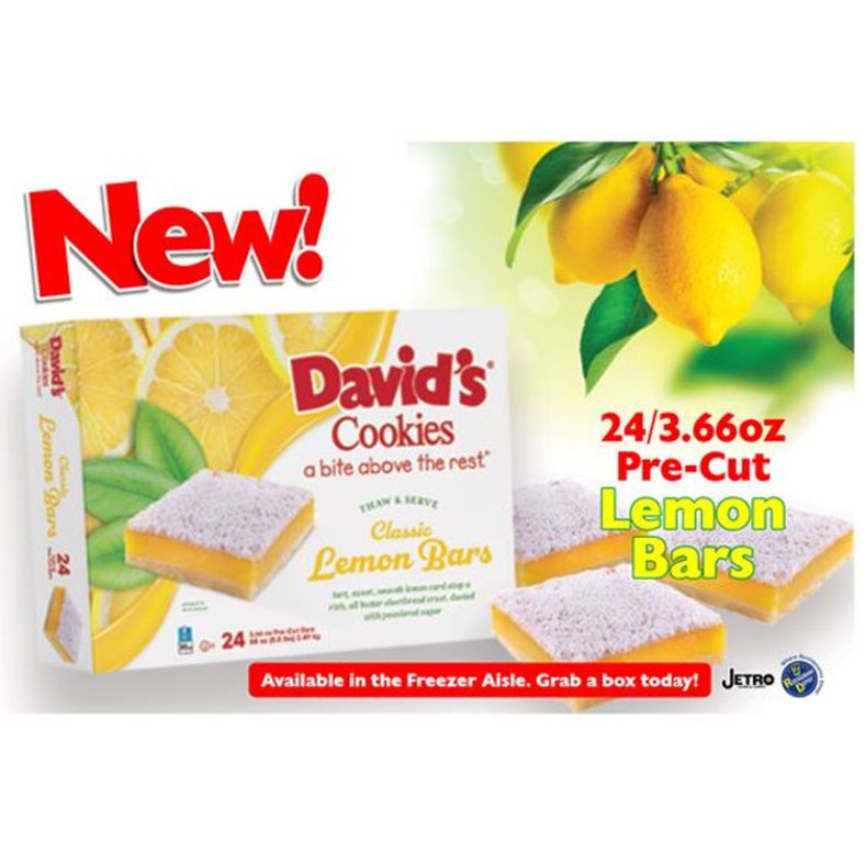 David's Cookies - Classic Lemon Bars - 24x3.66 oz