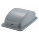 Winco - Rectangle Dome Trash Can Lid 23 Gallon - Plastic, Gray