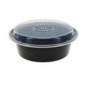 Pactiv Newspring - Black Round Versatainer with Lid (32 oz, 7") - 150 ct