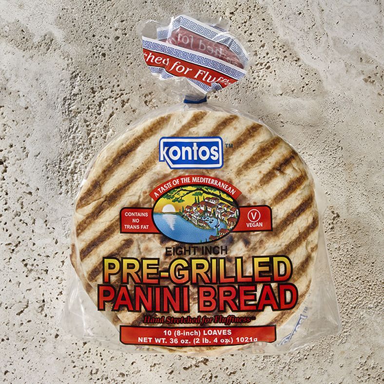 Kontos - Pre-grilled Panini Bread (8") - 36 oz - 10x10 ct