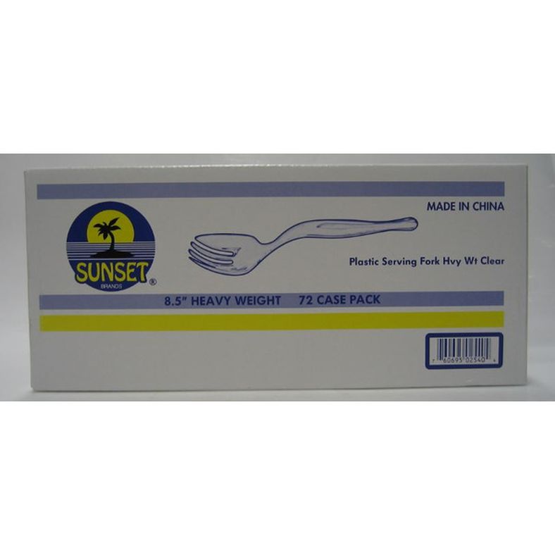 Sunset - Heavy Duty Clear Plastic Catering Forks 8.5" - 72 ct