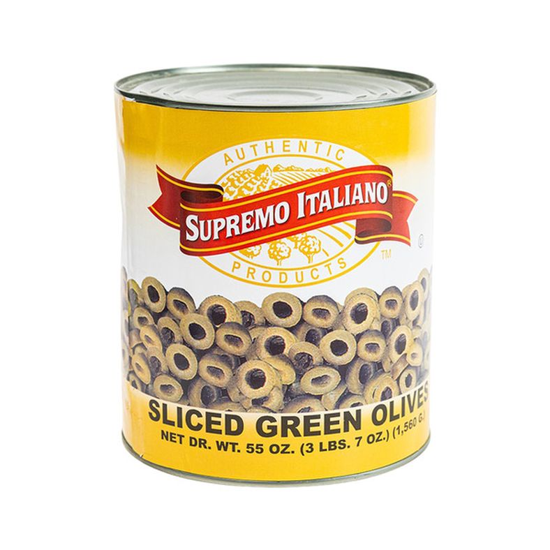 Supremo Italiano - Sliced Green Olives - #10 can