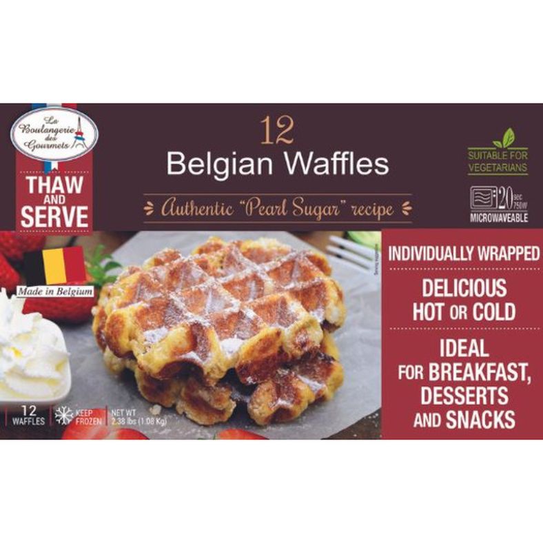 La Boulangerie des Gourmets - Belgian Waffles (Pearl Sugar) - 12 ct