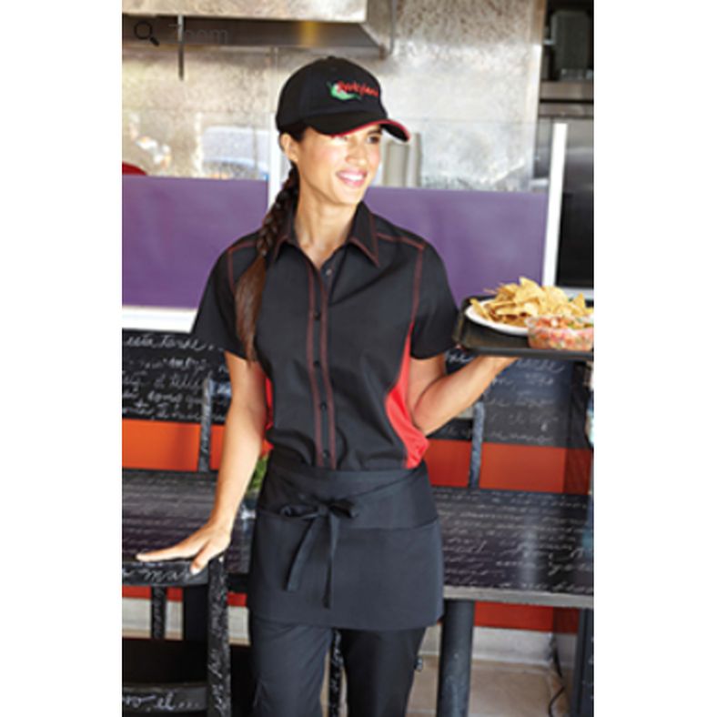 Chef Works - Waist Apron Black (3 Pockets)