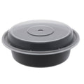 Pactiv Newspring - Black Round Versatainer with Lid (16 oz) - 150 ct