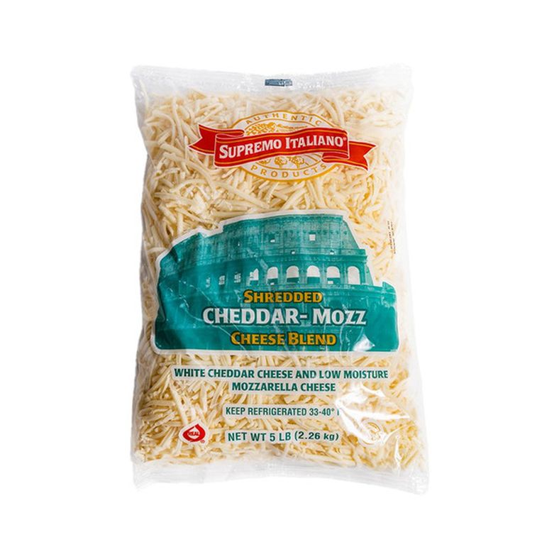 Supremo Italiano - Shredded Mozzarella/Cheddar - 4x5 lb