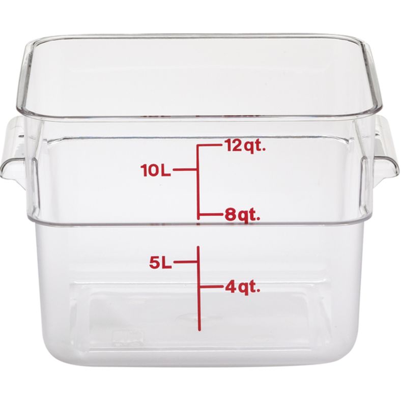 Cambro - CamSquare Food Container - 12 Qt (Clear, With Handles)