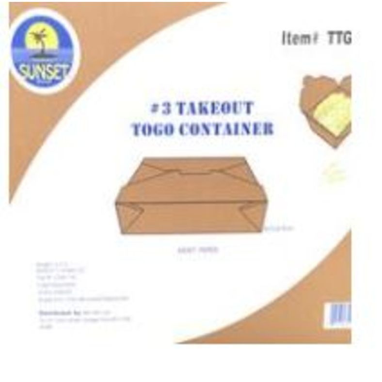 Sunset - To Go Container 3 (Kraft Paper)