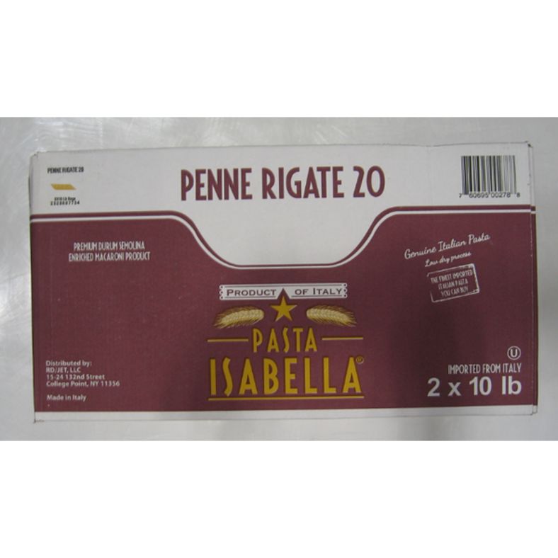 Isabella - Penne Rigate Pasta - Bulk Pack, 2/10 lbs