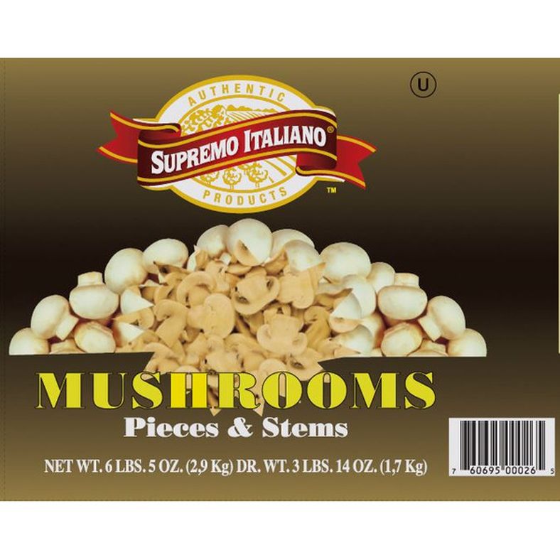 Supremo Italiano - Mushrooms Pieces & Stems - #10 Cans