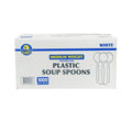 Sunset - White Medium Weight Plastic Soup Spoons - 1000 ct