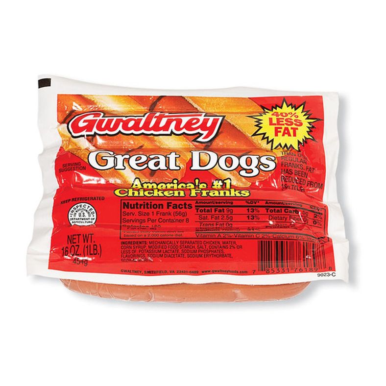 Gwaltney - Chicken Franks (8:1) - 1 lb