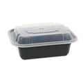 Pactiv Newspring - Black Oblong Microwavable Container with Lid (12 oz) - 150 ct
