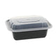 Pactiv Newspring - Black Oblong Microwavable Container with Lid (12 oz) - 150 ct