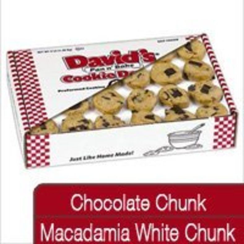 David's Cookies - Macadamia White Chocolate Chip Cookie Dough - 120x1.5 oz