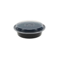 Pactiv Newspring - Microwavable Round Versatainer with Lid (Black) - 24 oz - 150 ct