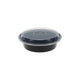 Pactiv Newspring - Microwavable Round Versatainer with Lid (Black) - 24 oz - 150 ct