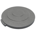 Round Waste Bin Trash Container Lid 10 Gallon - Gray