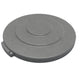 Round Waste Bin Trash Container Lid 10 Gallon - Gray