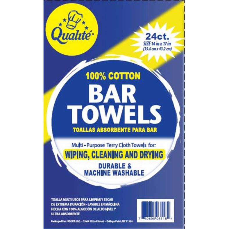 Qualite - Terry Bar Towels - 24 pack