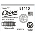 Chinet - Heavyweight Plastic Plates 10.25" Round - Black