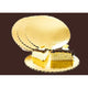 10in. Scalloped Cake Circle Gold Foil - 20 ct