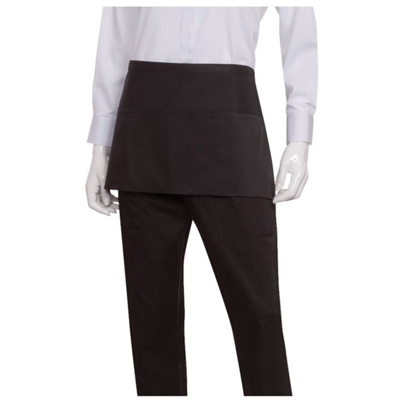 Waist Apron (12"L x 23"W, 65/35 Poly/Cotton, 3 Pockets) - Hunter Green