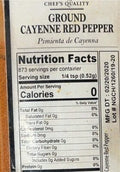 Chef's Quality - Ground Cayenne Pepper - 1 lb Jar